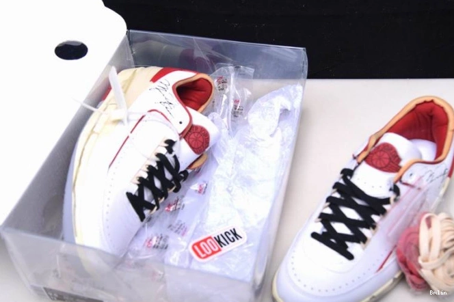 Bmlin shoes Jordan Off-White Red SP 2 Retro Low White DJ4375-106 0814